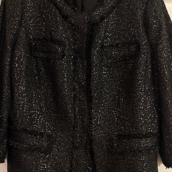 Chico's Black Textured Blazer - Picture 6 of 10